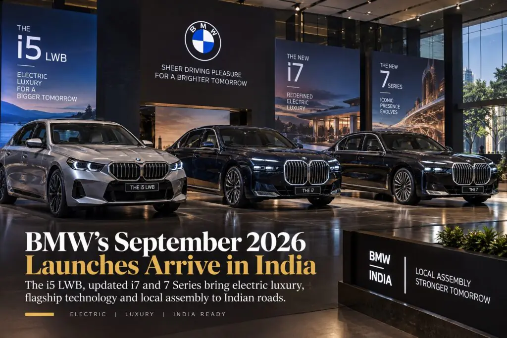 BMW September 2026 Launches: i5 LWB, i7 and 7 Series in India