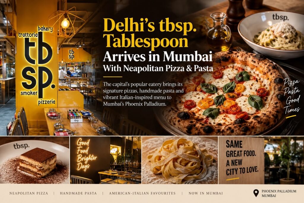 Delhi’s tbsp. Tablespoon Arrives in Mumbai With Neapolitan Pizza & Pasta Delhi’s tbsp. Tablespoon Arrives in Mumbai With Neapolitan Pizza & Pasta
