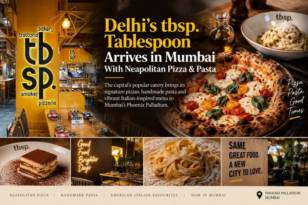 Delhi’s tbsp. Tablespoon Arrives in Mumbai With Neapolitan Pizza & Pasta
