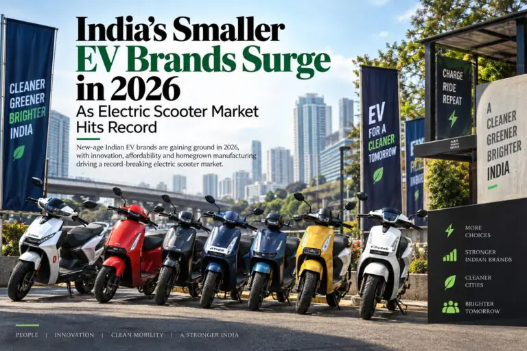 India’s Smaller EV Brands Surge in 2026 as Electric Scooter Market Hits Record