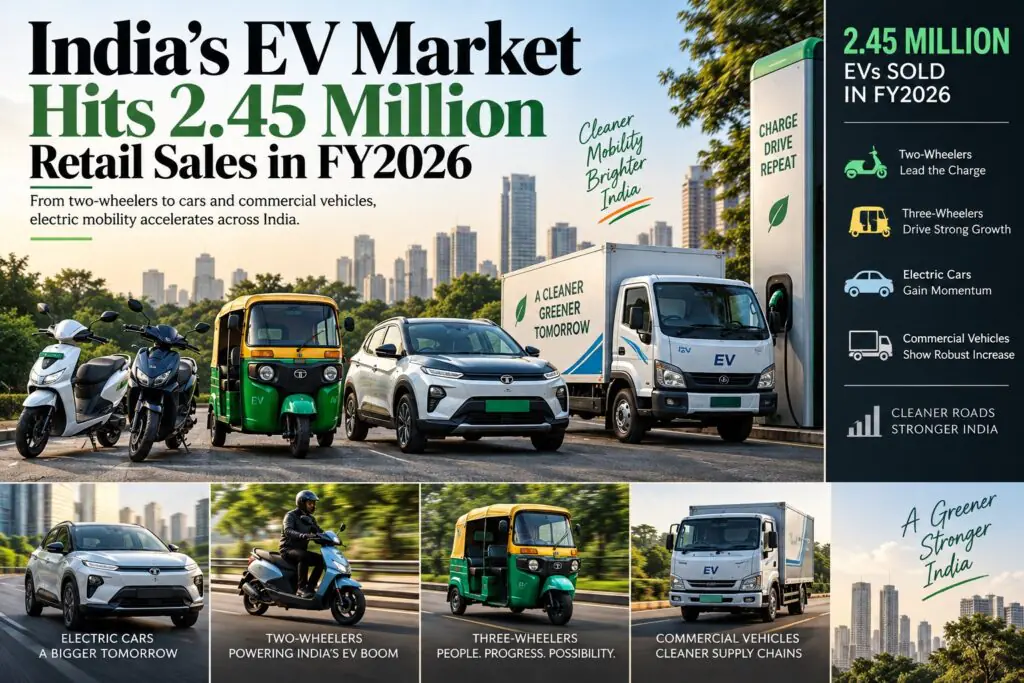 India EV Market Crosses 2.45 Million Sales in FY2026