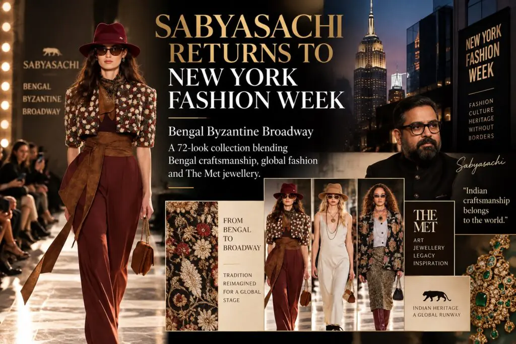 Sabyasachi NYFW 2026: Bengal Byzantine Broadway Takes India to New York