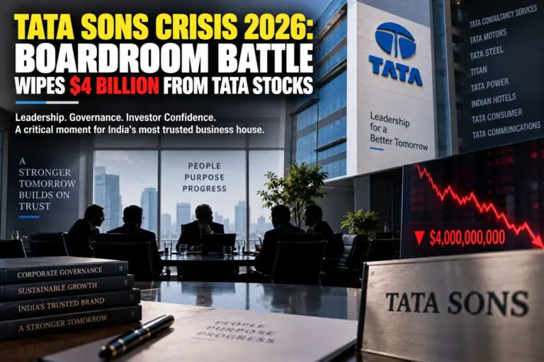 Tata Sons Crisis 2026: Boardroom Battle Wipes $4 Billion From Tata Stocks
