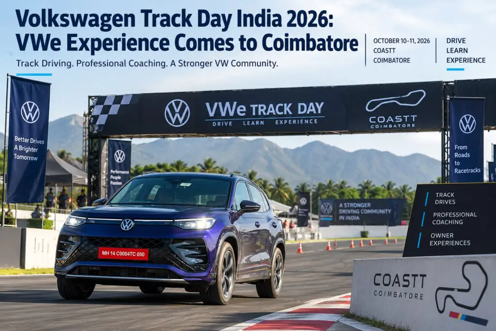 Volkswagen Track Day India 2026: VWe Experience Comes to Coimbatore